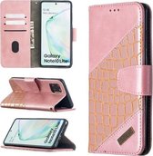 Voor Samsung Galaxy A81 Bijpassende Kleur Krokodil Textuur Horizontale Flip PU Lederen Case met Portemonnee & Houder & Kaartsleuven (Rose Goud)
