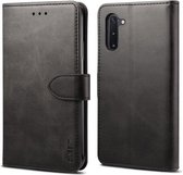 Voor Galaxy Note 10 GUSSIM zakelijke stijl horizontale flip lederen tas met houder & kaartsleuven & portemonnee (zwart)