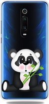 Voor Xiaomi 9T / 9T Pro / Redmi K20 / Redmi K20 Pro 3D-patroon afdrukken Extreem transparante TPU-telefoonhoes (bamboe beer)