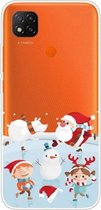 Voor Xiaomi Redmi 9C Christmas Series transparante TPU beschermhoes (sneeuwentertainment)