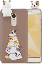 Voor Xiaomi Redmi Note 4 / 4X Cartoon schokbestendige TPU beschermhoes met houder (hamsters)