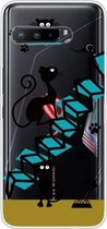 Voor Asus ROG Phone 3 ZS661KS Schokbestendig Geschilderd Transparant TPU Beschermhoes (Stair Cat)