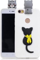 Voor Xiaomi Redmi Note 5A 3D Cartoon patroon schokbestendig TPU beschermhoes (kleine zwarte kat)