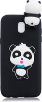 Voor Xiaomi Redmi 8A schokbestendig 3D liggend Cartoon TPU beschermhoes (Panda met blauwe strik)