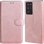 Voor Samsung Galaxy Note 20 Ultra Klassieke Kalfsstructuur PU + TPU Horizontale Flip Leren Case, met Houder & Kaartsleuven & Portemonnee (Rose Goud)
