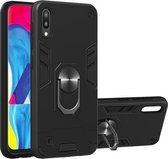 Voor Samsung Galaxy M10 / A10 2 in 1 Armor Series PC + TPU beschermhoes met ringhouder (zwart)