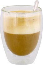 2 Stuks Dubbelwandige Koffieglazen 250ml - Glazen voor Cappucino, Latte Machiato, Thee en koffie - Thermoglazen