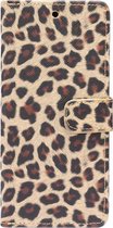 Samsung Galaxy S21 Hoesje - Mobigear - Leopard Serie - Kunstlederen Bookcase - Geel - Hoesje Geschikt Voor Samsung Galaxy S21