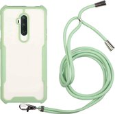 Voor OnePlus 7 Pro Acryl + Kleur TPU Schokbestendig Hoesje met Nekkoord (Avocado)