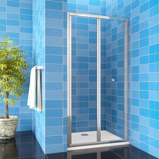 Foto: Douche pendeldeur 5 mm helder veiligheidsglas mat grijs 70x185cm
