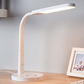 Lindby - LED bureaulamp- met dimmer - 1licht - kunststof, metaal - H: 36 cm - wit - Inclusief lichtbron