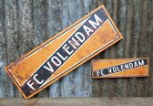 Bord FC Volendam 30cm met roestlook | Retro | Vintage stijl