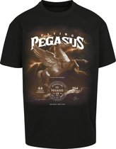 Heren Oversized T-Shirt Pegasus Oversize Tee zwart