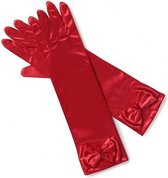 Elena - Handschoenen met strik - Rood - Prinsessenjurk Accessoires