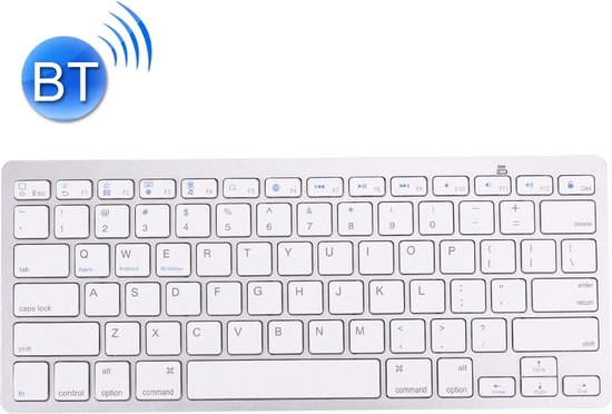 pleegouders spreken ring BK-3001 Bluetooth draadloos 78 toetsen ultradun toetsenbord voor Windows /  iPad /... | bol.com