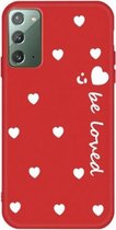 Voor Samsung Galaxy Note20 Small Smiley Heart Pattern Shockproof TPU Case (Red)
