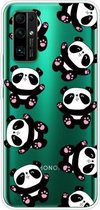 Voor Huawei Honor 30 schokbestendig geverfd transparant TPU beschermhoes (knuffelbeer)