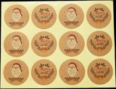 10 STKS Kerstbakstickers Kraft-afdichtingstape, afmeting: 3,5 cm in diameter (kerstman)