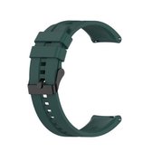 Voor Huawei Watch GT 2 Pro siliconen vervangende band horlogeband met zwarte stalen gesp (donkergroen)