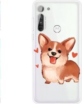 Voor Motorola Moto G8 Power Lite TPU patroon zachte beschermhoes (Corgi)