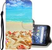 Voor Nokia 3.2 3D Gekleurde Tekening Horizontale Flip PU Lederen Case met Houder & Kaartsleuven & Portemonnee (Pentagram)