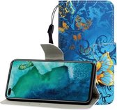 Voor Huawei Honor V30 / V30 Pro Gekleurde Tekening Horizontale Flip Leren Case met Houder & Kaartsleuf & Portemonnee (Jade Vlinder)