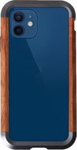 R-JUST metalen + houten frame beschermhoes voor iPhone 12 mini