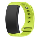 Siliconen polsband horlogeband voor Samsung Gear Fit2 SM-R360, polsbandmaat: 126-175 mm (groen)
