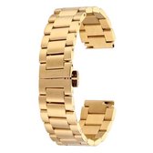 Voor Huawei Smart Watch verborgen vlindergesp 3 kralen roestvrijstalen horlogeband (goud)