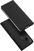 Voor OnePlus Nord N100 DUX DUCIS Skin Pro Series Horizontale flip PU + TPU lederen hoes met houder en kaartsleuven (zwart)