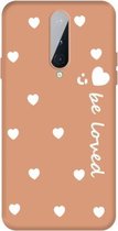 Voor OnePlus 8 Small Smiley Heart Pattern schokbestendig TPU-hoesje (oranje)