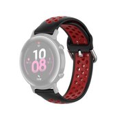 20mm Voor Huami Amazfit GTS / Samsung Galaxy Horloge Active 2 / Huawei Horloge GT2 42 MM Mode Innerlijke Gesp Siliconen band (Zwart rood)