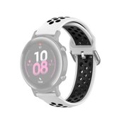 20mm Voor Huami Amazfit GTS / Samsung Galaxy Horloge Active 2 / Huawei Horloge GT2 42mm Mode Innerlijke Gesp Siliconen band (Wit zwart)