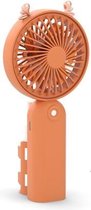 6022 Cartoon Spray Mini Ultrastille USB-student Handheld draagbare bevochtigende en hydraterende ventilator (Deer-Vibrant Orange)