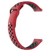 Dubbele kleur polsband horlogeband voor Galaxy S3 Ticwatch Pro (rood zwart)