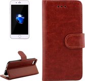 Voor iPhone 8 Plus & 7 Plus Crazy Horse Texture Horizontaal Flip Leren Case met Houder & Kaartsleuven & Portemonnee & Fotolijst (Bruin)