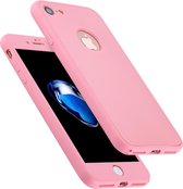 Voor iPhone 8 & 7 Stijlvolle lichtgewicht 360 graden schokbestendig afneembaar TPU + pc combinatie beschermhoes (roze)