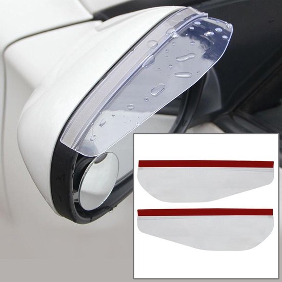 Transparent - Rétroviseur de voiture avec sourcils de pluie