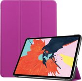 Voor iPad Air 2020 10.8 Custer Texture Horizontale Flip Leren Case met Drievoudige Houder & Slaap / Wekfunctie (Paars)