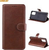 Voor Xiaomi Mi 11 ENKAY Hat-Prince horizontale flip PU lederen tas met houder & kaartsleuven & portemonnee (bruin)