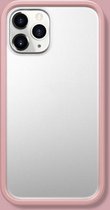 X-level Ultimate Series vloeibaar siliconen frame + frosted achterpaneel beschermhoes voor iPhone 12 Pro Max (roze)