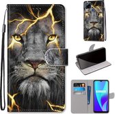 Voor OPPO Realme C15 / C12 / C25 / 7i (Wereldwijd) / Narzo 20 / 30A Gekleurde tekening Cross Texture Horizontale Flip PU lederen tas met houder & kaartsleuven & portemonnee & Lanyard (Fission