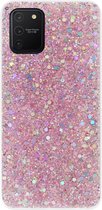 ADEL Premium Siliconen Back Cover Softcase Hoesje Geschikt Voor Samsung Galaxy S10 Lite - Bling Bling Roze