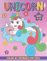 Activity Books for Girls- Unicorn Color By Numbers for Kids Ages 4-8