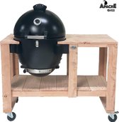 Apache Grill 21 inch Kamado BBQ Egg gemonteerd in Douglas houten meubel