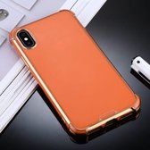 Voor iPhone XS Max SULADA Colorful Shield Series TPU + Plating Edge beschermhoes (oranje)