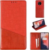 Voor OnePlus 7T MUXMA MX109 horizontale flip lederen tas met houder en kaartsleuf en portemonnee (rood)