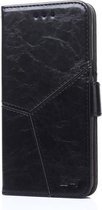 Geometrische stiksels Horizontale flip TPU + PU lederen tas met houder & kaartsleuven en portemonnee voor iPhone 11 Pro (zwart)