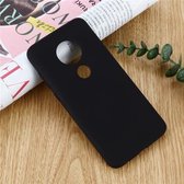 Effen kleur vloeibare siliconen schokbestendige volledige dekking hoes voor Motorola Moto G7 Power (zwart)