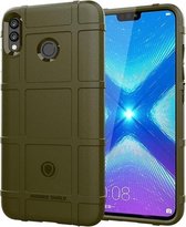 Schokbestendige beschermhoes met volledige dekking siliconen hoesje voor Huawei Honor 8X (legergroen)